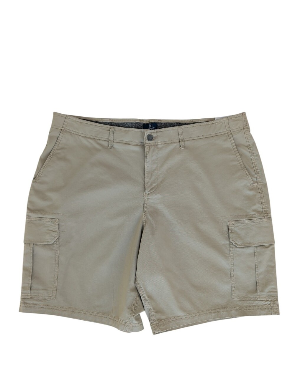 NWT George Relaxed Fit Comfort Waist Cargo Shorts 46 Beige Pockets